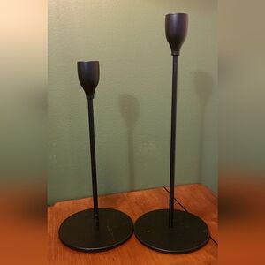 Black candle stick holders